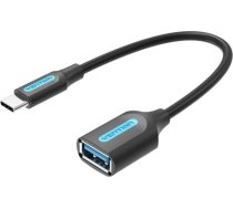 USB-C 3.1 Male to USB-A Female OTG Cable Vention CCVBB 0.15m, Black, PVC CCVBB