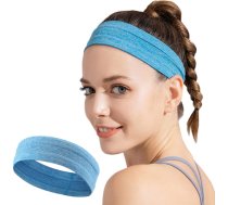 Hurtel Elastic fabric headband for running fitness blue HEAD BAND BLUE