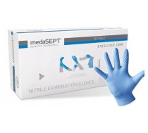 medaSEPT NITRILE PREFER PF Nitrila Cimdi izm.9-10 XL 100gab Melni nepūderēti 5901738874695