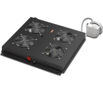 Digitus roof ventilation unit for Unique Network Rack & Dynamic Basic network and server racks, fan module (black) DN-19 FAN-4-B-N