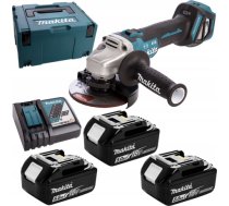 Leņķa slīpmašīna Makita DGA513RT3J; 18 V; 3x5,0 Ah akum. DGA513RT3J