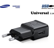 Samsung ETA-U90EBE Universāls Lādētājs USB 2A telefoniem un planšetdatoreim Melns (OEM) ETA-U90EBE