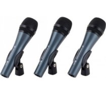 SENNHEISER 3PACK E835, MICROPHONE SET WITH 3X E 835, VOCAL MICROPHONE, DYNAMIC, CARDIOID, INCLUDING MICROPHONE BRACKET AND CASES 506666