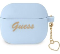 Guess case for Airpods 3 GUA3LSCHSB blue Silicone Heart Charm GUA3LSCHSB