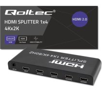 Qoltec 51799 Active HDMI Splitter 4 x HDMI 4K x 2K | 6Gb/s | 60Hz 51799