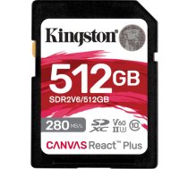 Kingston Canvas React Plus 512 GB SDXC Memory Card (UHS-II U3, Class 10, V60, A1) SDR2V6/512GB