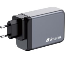 Verbatim GaN charger 240W, 1x USB-A, 3x USB-C (grey, PD 3.0, QC 3.0) 32205