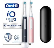 Braun Oral-B iO Series 3N Duo, electric toothbrush (black/pink, matt black//blush pink incl. 2nd handpiece) 3N