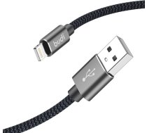 USB-A to Lightning Cable Budi 206L/2M 2.4A 2M (black) 206L/2M