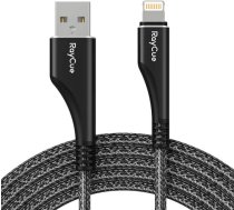 Kabel USB-A do lightning RayCue CA01 1.2m 2.4A (czarny) CA01