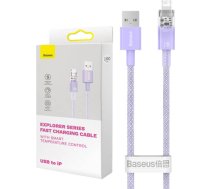 Fast Charging cable Baseus USB-A to Lightning Explorer Series 2m, 2.4A (purple) CATS010105