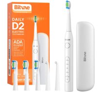 Bitvae Sonic toothbrush with tips set and travel case D2 (white) D2 WHITE