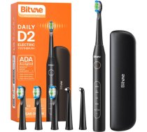 Bitvae Sonic toothbrush with tips set and travel case D2 (black) D2 BLACK