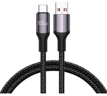 Fast Charging cable Rocoren USB-A to USB-C Retro Series 1m 100W (grey) RCPBAT1-RT0G