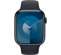 Apple Watch Series 9, Smartwatch (dark blue/dark blue, aluminum, 45 mm, sports band, cellular) MRMC3QF/A