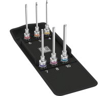 Wera 8740 C HF 2 Zyklop bit socket set, hexagon socket, bit set (6 pieces, 1/2, with holding function) 05004210001