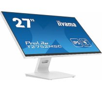 iiyama ProLite T2752MSC-W1, LED monitor - 27 - white (matt), Full HD, IPS, touchscreen, HDMI, DisplayPort, USB T2752MSC-W1