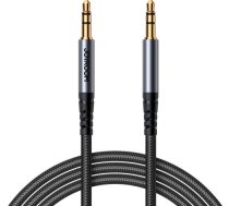 Joyroom SY-A09 AUX cable 3.5mm mini jack to 3.5mm mini jack, braided, 1.2m (black) SY-A08