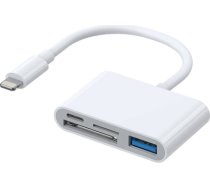 Lightning to USB OTG adapter Joyroom S-H142 SD card reader, microSD (white) 10 + 4 pcs FOR FREE 43671-UNIW