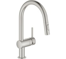 Grohe virtuves izlietnes maisītājs ar izvelkamu dušu Minta, supersteel 32321DC2