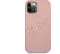 GUHCP12LRSAVSRG Guess PU Saffiano Vintage Script Case for iPhone 12 Pro Max Rose Gold GUHCP12LRSAVSRG