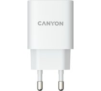CANYON H-18-01, Wall charger with 1*USB, QC3.0 18W, Input: 100V-240V, Output: DC 5V/3A,9V/2A,12V/1.5A, Eu plug, OCP/OVP/OTP/SCP, CE, RoHS ,ERP. Size: 80.17*41.23*28.68mm, 50g, White CNE-CHA18W