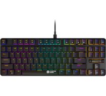 CANYON Cometstrike GK-50, 87keys Mechanical keyboard, 50million times life, GTMX red switch, RGB backlight, 20 modes, 1.8m PVC cable, metal material + ABS, US layout, size: 354*126*26.6mm, weight:624g, black CND-SKB50-US