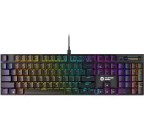 CANYON Cometstrike GK-55, 104keys Mechanical keyboard, 50million times life, GTMX red switch, RGB backlight, 18 modes, 1.8m PVC cable, metal material + ABS, US layout, size: 436*126*26.6mm, weight:820g, black CND-SKB55-US