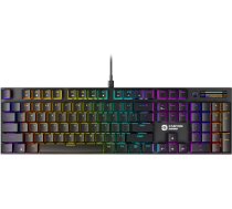 CANYON Cometstrike GK-55, 104keys Mechanical keyboard, 50million times life, GTMX red switch, RGB backlight, 18 modes, 1.8m PVC cable, metal material + ABS, RU layout, size: 436*126*26.6mm, weight:820g, black CND-SKB55-RU