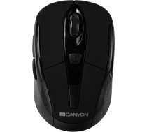 CANYON MSO-W6, 2.4GHz wireless optical mouse with 6 buttons, DPI 800/1200/1600, Black, 92*55*35mm, 0.054kg CNR-MSOW06B