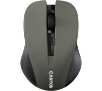 CANYON MW-1, 2.4GHz wireless optical mouse with 4 buttons, DPI 800/1200/1600, Gray, 103.5*69.5*35mm, 0.06kg CNE-CMSW1G