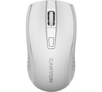 CANYON MW-7, 2.4Ghz wireless mouse, 6 buttons, DPI 800/1200/1600, with 1 AA battery ,size 110*60*37mm,58g,white CNE-CMSW07W