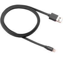 CANYON MFI-2, Charge & Sync MFI flat cable, USB to lightning, certified by Apple, 1m, 0.28mm, Dark gray CNS-MFIC2DG