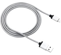 CANYON MFI-3, Charge & Sync MFI braided cable with metalic shell, USB to lightning, certified by Apple, 1m, 0.28mm, Dark gray CNS-MFIC3DG