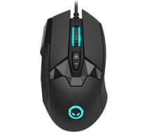 LORGAR Stricter 579, gaming mouse, 9 programmable buttons, Pixart PMW3336 sensor, DPI up to 12 000, 50 million clicks buttons lifespan, 2 switches, built-in display, 1.8m USB soft silicone cable, Matt UV coating with glossy parts and RGB lights with 4 LED LRG-GMS579