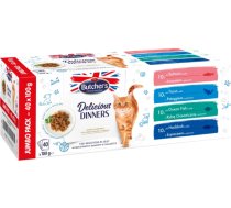 BUTCHER'S Delicious Dinners Jumbo Pack Mix Fish selection in jelly - wet cat food - 40 x 100g