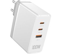 Wall charger, Vention, FEGW0-EU, 2xUSB-C, USB- A, 100W/100W/30W, GaN (white) FEGW0-EU