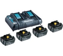 Makita Power Source Kit 18V 5Ah, set (black, 4x battery BL1850B, 1x charger DC18RD) 199483-0