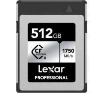 Lexar memory card CFexpress Type B 512GB Professional Silver LCXEXSL512G-RNENG