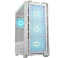 COUGAR | MX600 White | PC Case | Mid Tower / Mesh Front Panel / 3 x 140mm + 1 x 120mm Fans / Transparent Left Panel CGR-57C9W-RGB