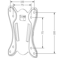 Maclean MC-715A TV Mount, TV Holder, Max VESA 100x100, 13-27", 25kg MC-715A