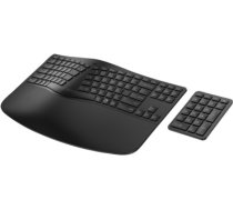 HP 965 Ergonomic Wireless Bluetooth Keyboard Keypad Combo, Sanitizable, Programmable, Split Zone Layout w/Negative Tilt (adjustable) - Black - US ENG / 7E756AA#ABB 7E756AA#ABB