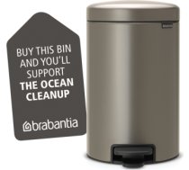 BRABANTIA atkritumu tvertne ar pedāli NewIcon, 12 l, Platinum - 113628 113628