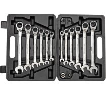 Gedore Red ring ratchet open ended spanner set, 16-piece, wrench (chrome, SW 8 - 19mm) 3300060