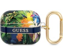 Guess TPU Flower Print Case for Airpods 3 Blue GUA3HHFLB