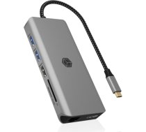 Raidsonic ICY BOX IB-DK4061-CPD, docking station (anthracite, USB-A, USB-C, HDMI, card reader, Gigabit LAN) 61059