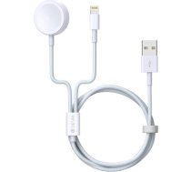 Devia cable Smart 2in1 V2 USB - Lightning white with inductive charger for Apple Watch BRA013328