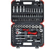 Gedore Red socket wrench set 1/4 "+ 1/2", 94 pieces (red / black, with reversible ratchets, SW 4mm - 32mm) 3300057