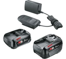 Bosch starter set 18V (PBA 2.0Ah + PBA 4.0Ah + AL 18V-20), charger (black, 2x battery + charger, POWER FOR ALL ALLIANCE) 1600A027U9