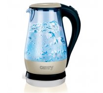 Camry CR 1251 Standard kettle, Glass, Glass/White, 2000 W, 360° rotational base, 1.7 L CR 1251 W